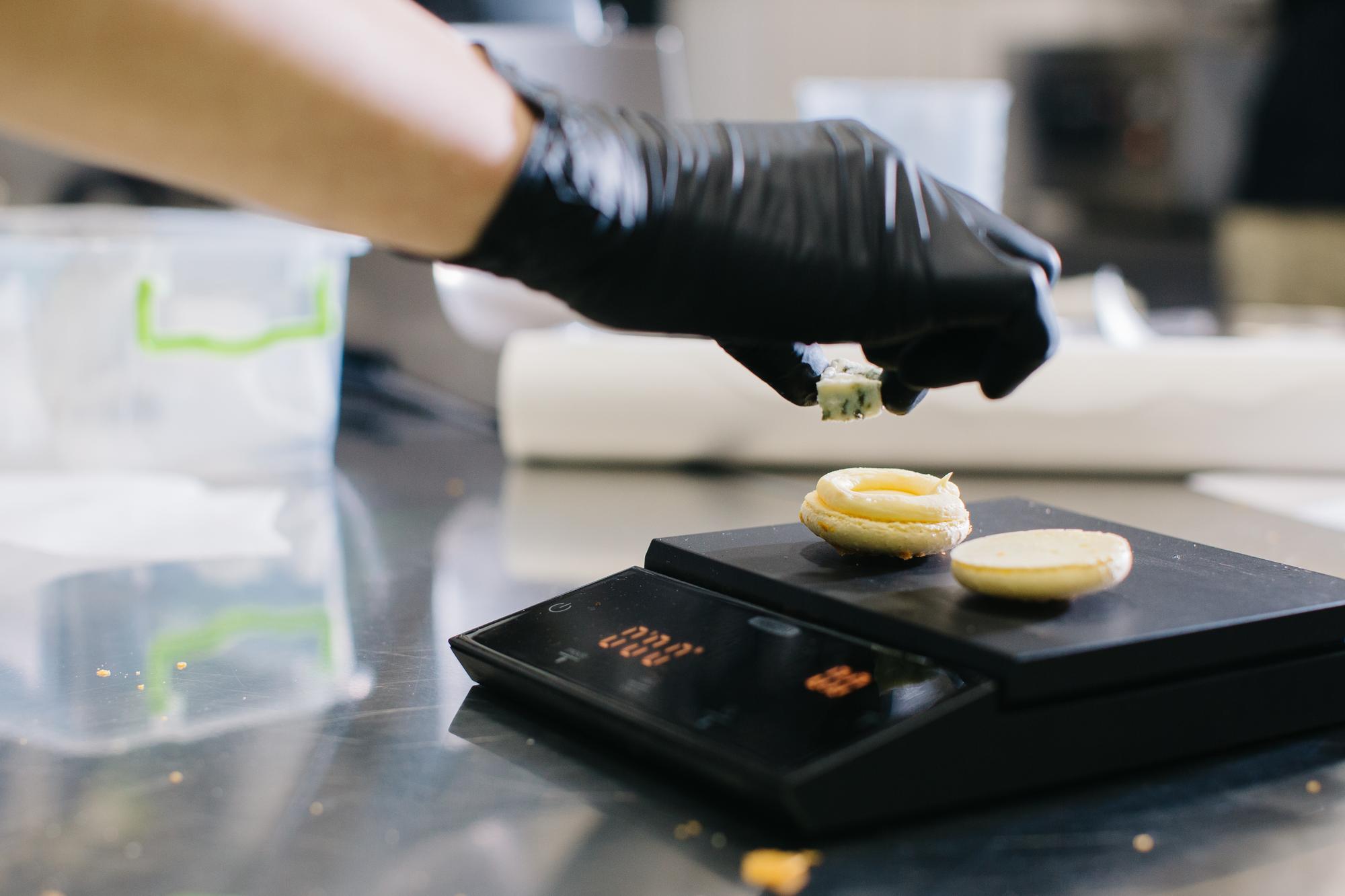 chef calibrating sous-vide device in studio